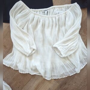 Express Women's Cream Off-Shoulder Blouse